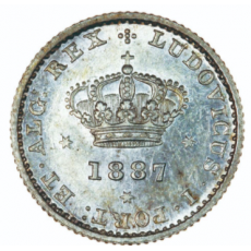 D. Luís I 50 Réis (Meio Tostão) 1887, prata